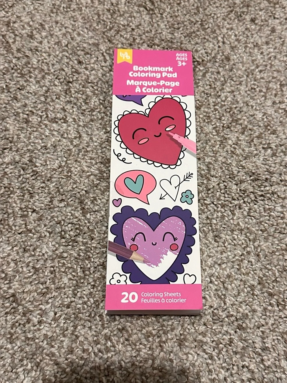 Valentine's Bingo & Coloring Bookmark Pack